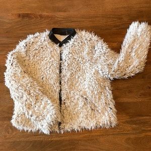 Love Token Faux Fur Bomber Jacket - NEVER WORN!